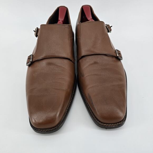 Johnston & Murphy Men’s Double Monk Strap Dress Shoes Brown Leather Cap Toe 11M main image 5